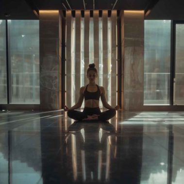 Yogalessen volgen, afbeelding met ai, aiforme.nl